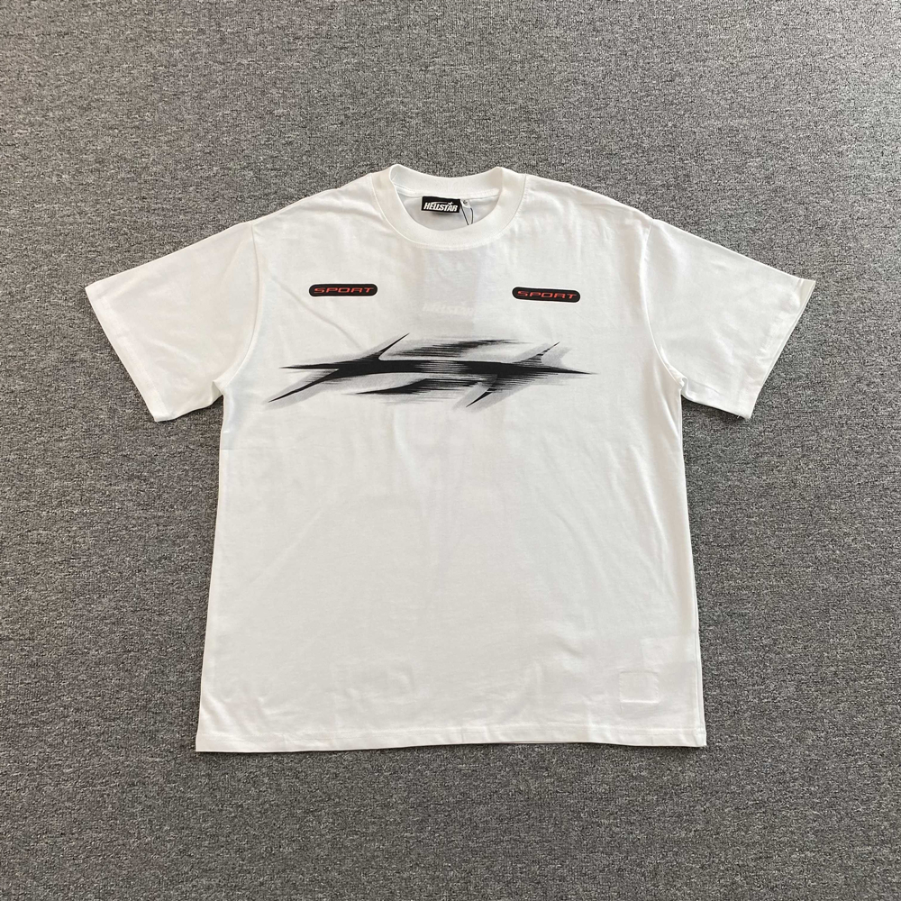 HELLSTAR 1:1 แฟชั่นคุณภาพ Streetwear พิมพ์เสื้อลําลองหลวมขนาดใหญ่ Tee ผ้าฝ้าย 100% ฤดูร้อน T เสื้อผู้ชายผู้หญิง