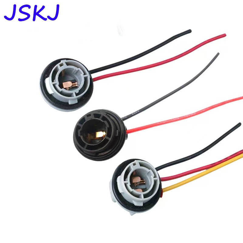 ขั้วหลอดไฟเลี้ยว BA15S 1156 1157 พร้อมสายไฟ สำหรับรถยนต์ มอเตอร์ไซค์