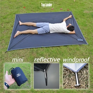 แผ่นปูพื้นปิกนิก พร้อมหมุด กันน้ํา แบบพกพา ขนาดใหญ่ 240x210 สําหรับตั้งแคมป์กลางแจ้ง