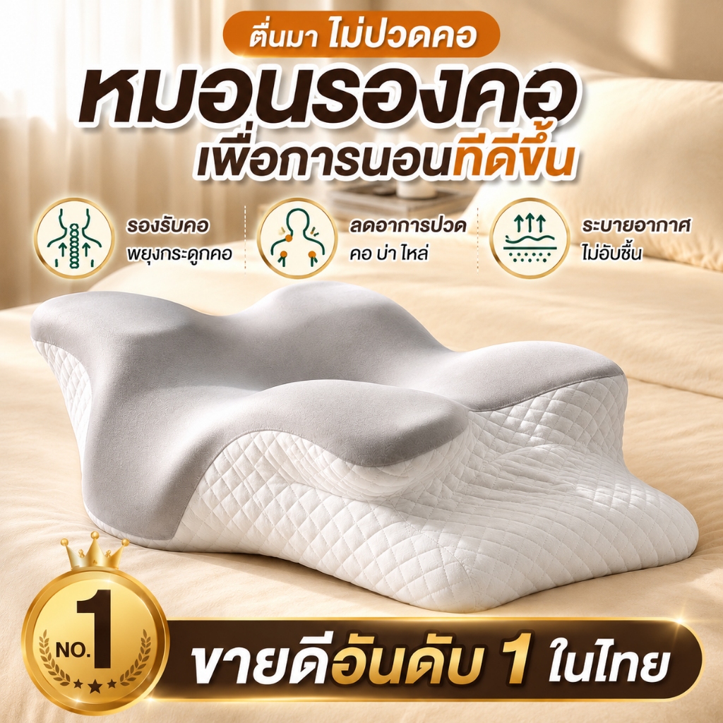 MODOFO หมอน 3d deep sleep หมอนเพื่อสุขภาพ sleephappy หมดปัญหาปวดคอ ไม่ต้องกังวลเรื่องกรน หลับสบายต่อเนื่องตลอดคืน