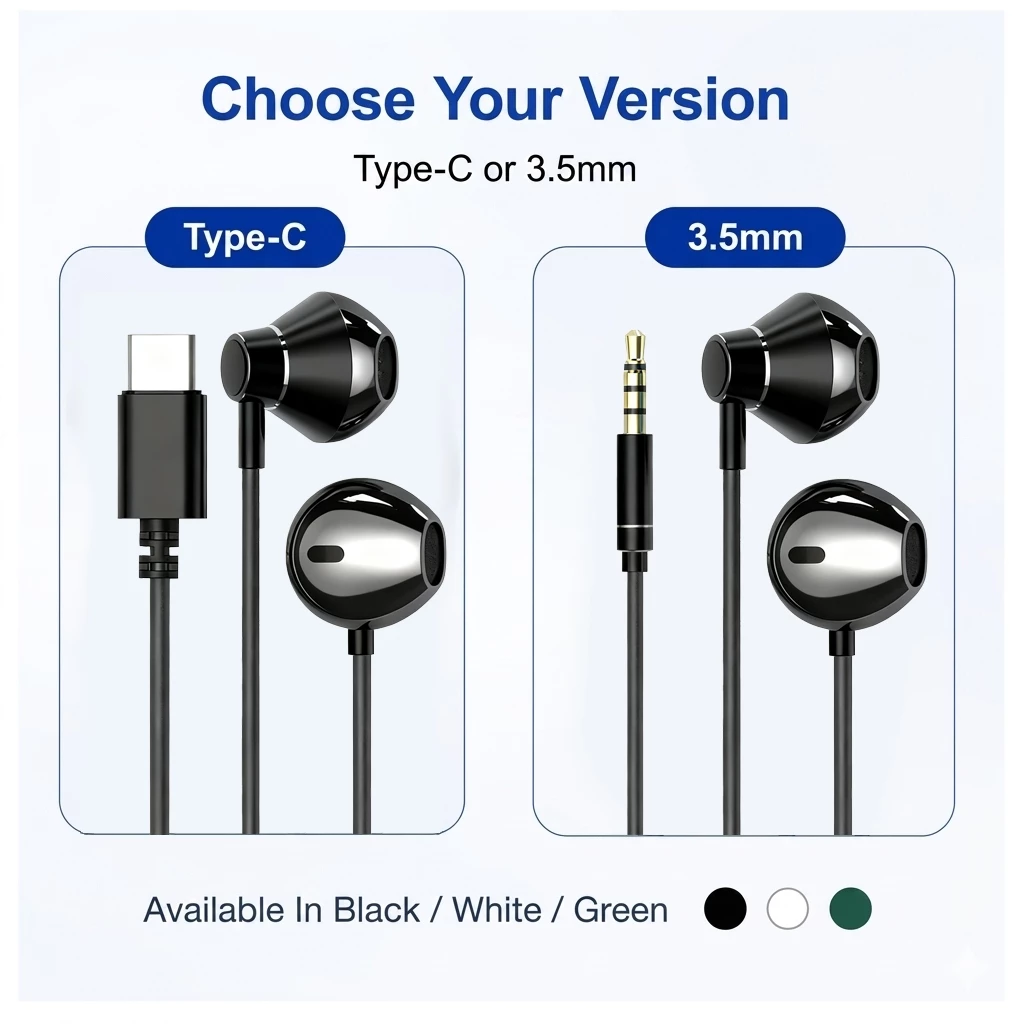 หูฟัง Type-C / 3.5mm HiFi 9D Stereo มีไมค์ Samsung/iPhone thumbnail 3