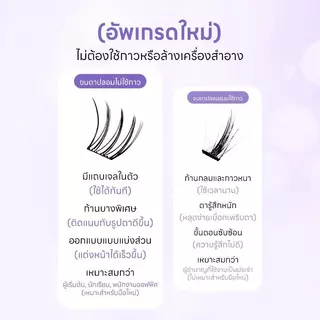 ขนตาปลอมกาวในตัว – มี 10 รุ่น ไม่ต้องใช้กาวเพิ่ม ติดทนนาน นุ่มและน้ําหนักเบา เอฟเฟกต์ตาโตธรรมชาติ – จัดส่งในวันเดียวกัน