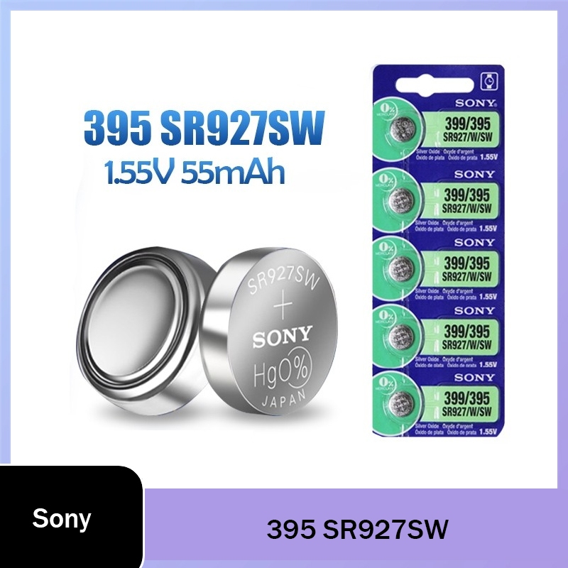 Sony 1.55V 399/395 AG7 SR927SW SR927W SR927 LR927 LR927W แบตเตอรี่ซิลเวอร์ออกไซด์สําหรับนาฬิกาขนาด P