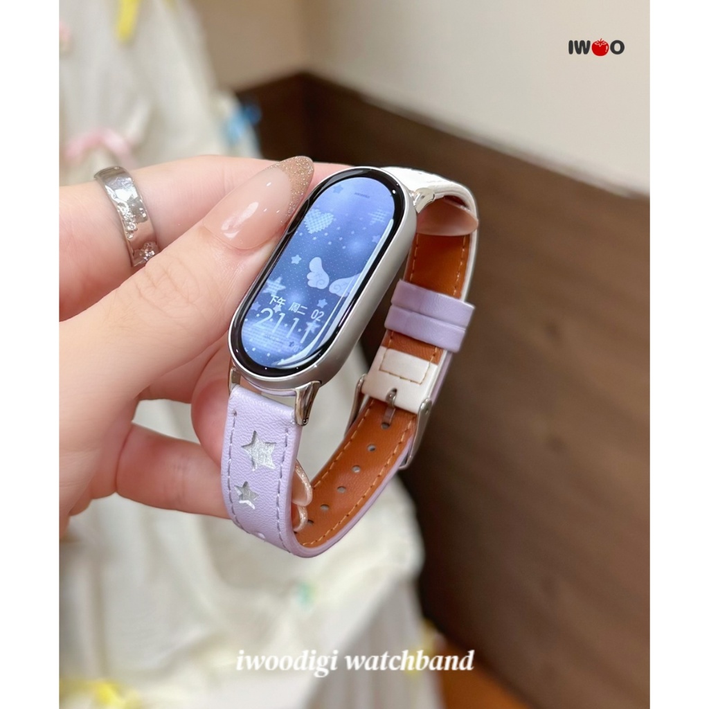 สําหรับ xiaomi/mi band 10 nfc/Ceramic/mi band 9/mi band 8星皮质女生表带