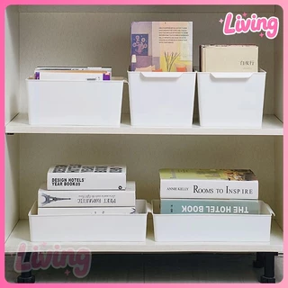Living✅กล่องพลาสติก กล่องเก็บของอเนกประสงค์ ออแกไนเซอร์ในครัว ตะกร้าใส่ขนม กล่องเก็บของ[รวมสติ๊กเกอร์ฉลากฟรี]