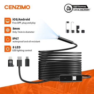 CENZIMO กล้องเอนโดสโคป HD กล้องEndoscopicอุตสาหกรรม 8 LEDborescopeกันน้ำเหมาะสำหรับ Android IOSพร้อม