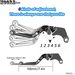 Mooreaxe สําหรับ Honda PCX125 / PCX150 PCX160 ABS CBS 2018 - 2023 2025 2026 รถจักรยานยนต์ปรับพับขยายได้เบรคคลัทช์ Levers Handlebar Grip TZ01 T1