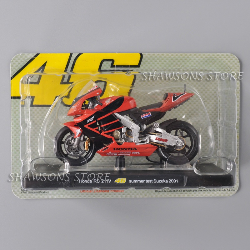 1:18 Scale Diecast Motorcycle Model Toy Honda RC 211V Valentino Rossi #46 แบบจําลองขนาดเล็ก