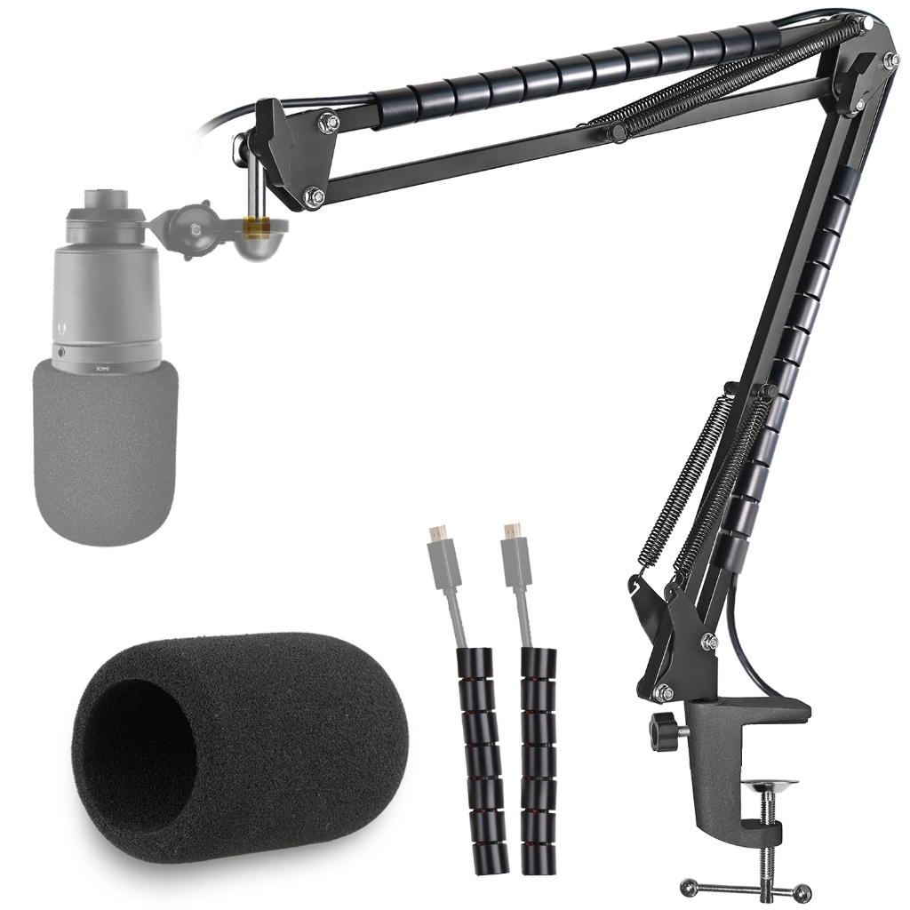 AT2020 ขาตั้งไมโครโฟนพร้อม Pop Filter เข้ากันได้กับ Audio-Technica AT2020 AT2020USB+ AT2035 โดย Wanj