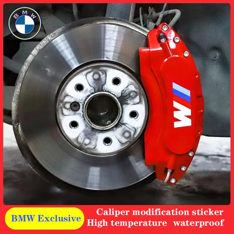 6PCS รถสติกเกอร์เบรค Caliper Decal อุปกรณ์เสริมสําหรับ BMW M E90 E92 E93 F20 F21 F30 F31 F32 F33 F34