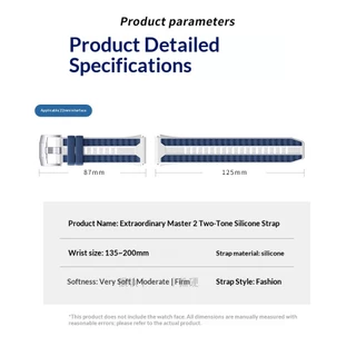 22mm dual-color ปุ่มสายนาฬิกาซิลิโคนเหมาะสําหรับ Huawei Watch Ultimate2 series, นาฬิกา series, และ GT 46mmseries