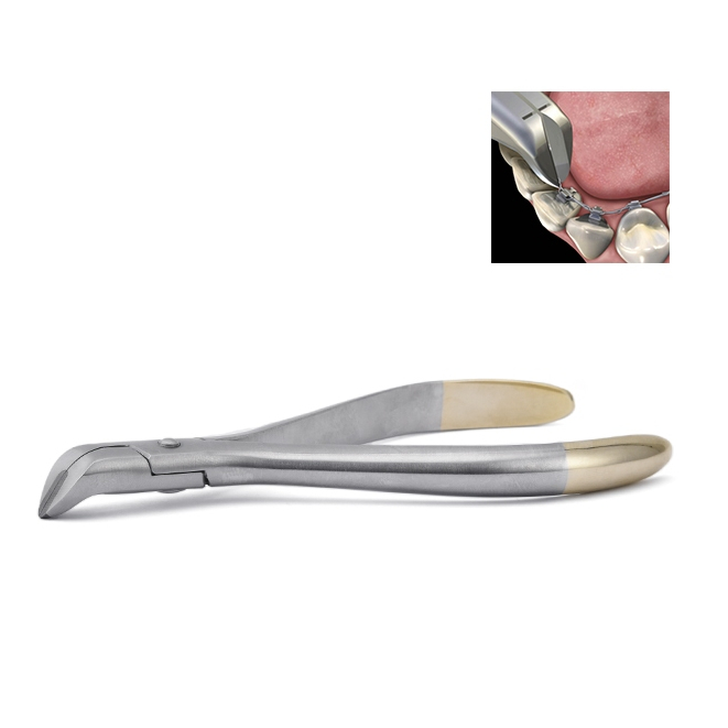 คีมจัดฟันทันตกรรม Ortho Wire-Spring เครื่องตัดดัดด้านข้าง double action ทันตกรรมจัดฟันคีม angled
