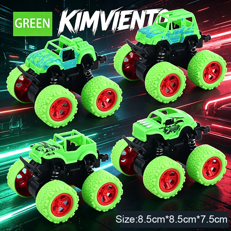 KIMVIENTO Monster Zap Jeep Off Road Mainan Mobil 4 Drive Inertial Bigfoot Truck Power
