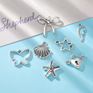 St. kunkka 2 ชิ้นโลหะผสมสังกะสีชุบ Star Shell Love Heart จี้ DIY สร้อยข้อมือสร้อยคออุปกรณ์เสริม