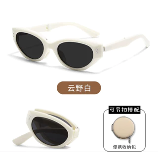 แว่นกันแดดสายตาสั้น cat eye (-50 ถึง -800) แบบพกพาและพับได้ ป้องกันแสงแดด ขับรถตอนกลางคืน ป้องกันแสงสะท้อนและป้องกันไฟสูง แว่นกันแดดแฟชั่นสำหรับบุรุษ/สตรี UV400