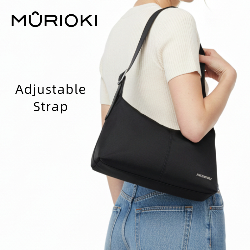MURIOKI-Jade กระเป๋า Hobo สำหรับผู้หญิงที่มีสายไหล่ปรับได้ G1043(31*10*20CM)