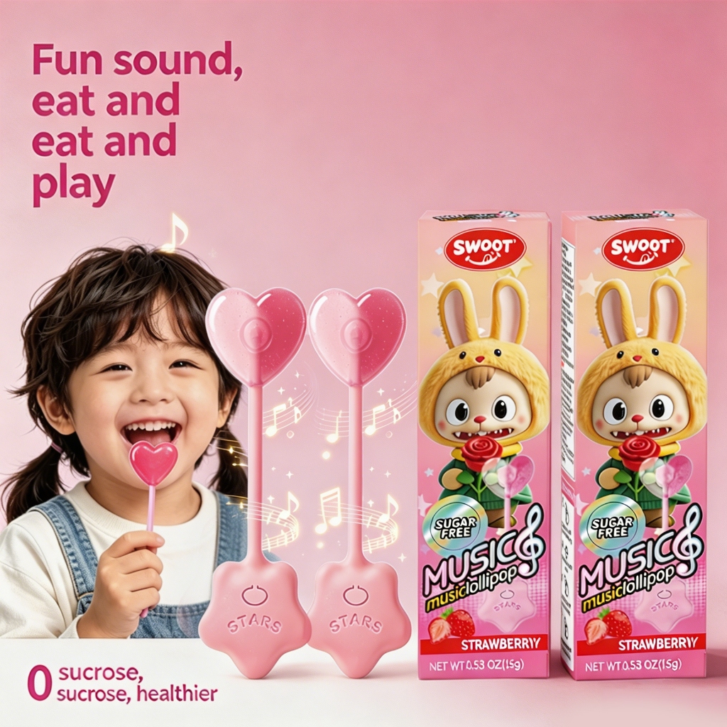 SWOOT Music Lollipop FDA อมยิ้มเพลงสั่น🎵ลูกอมดนตรีไร้น้ำตาล สลับเพลงได้🎁ของขวัญวันเกิดสำหรับเด็ก ขนมสำหรับเด็ก ขนมปาร์ตี้