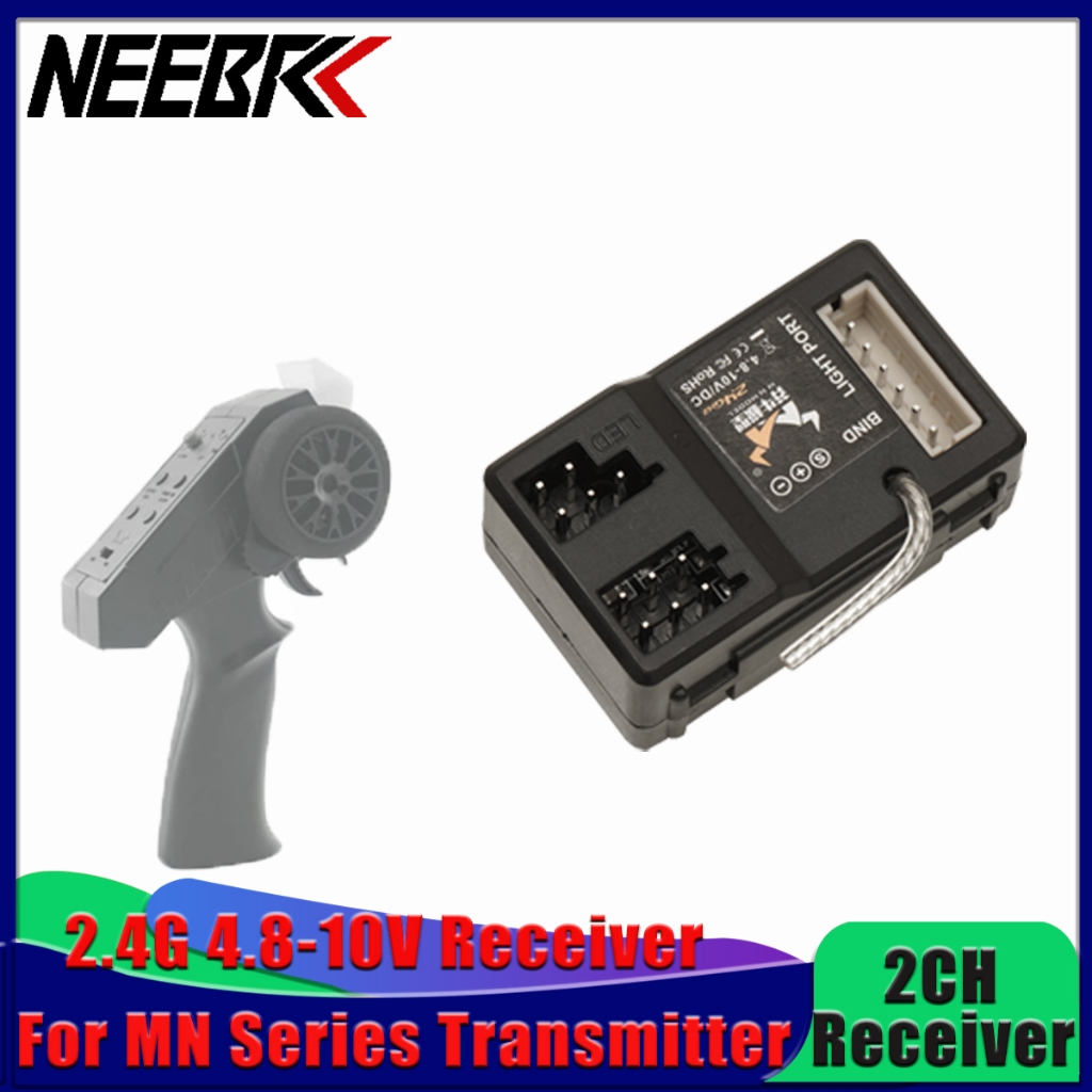 2CH 2.4G ตัวรับสัญญาณ 4.8-10V DC ไฟ LED พอร์ตสําหรับ 1/12 RC Crawler รถ MN82 MN78 MN99 MN128 MN168 M