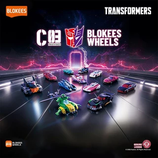 【ใหม่】BLOKEES TRANSFORMERS WHEELS Blind Box C01-03 รถของเล่นเด็ก ตัวต่อรถ Optimus Prime ของแท้
