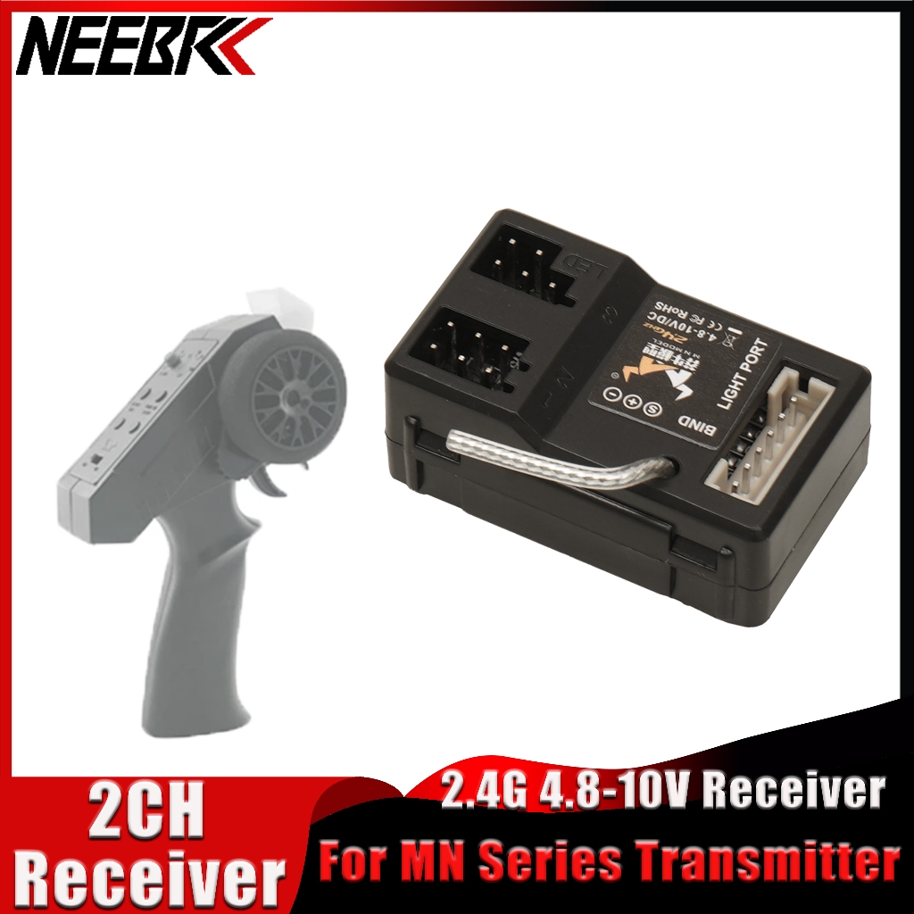 2CH 2.4G ตัวรับสัญญาณ 4.8-10V DC Linkage ไฟ LED Group สําหรับ MN82 MN82S MN78 MN99S MN128 MN168 1/12
