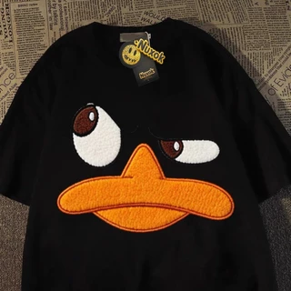 BOOM เสื้อคอกลมฤดูร้อน ผ้าฝ้าย 100% แขนสั้น ระบายอากาศดี ดีไซน์เก๋ ใส่ได้ทั้งชายและหญิง ไม่ย้วย ไม่หด ไม่ต้องรีด
