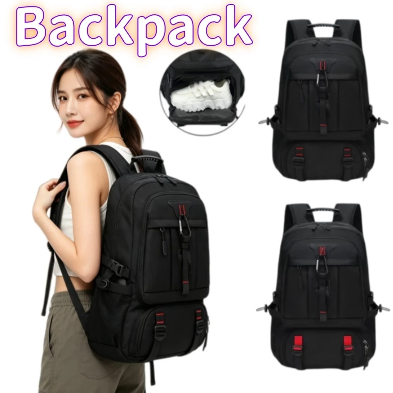 50/80L กระเป๋าเป้กันน้ำ Oxford กันน้ําความจุขนาดใหญ่ชาร์จ Usb กระเป๋าเป้สะพายหลัง