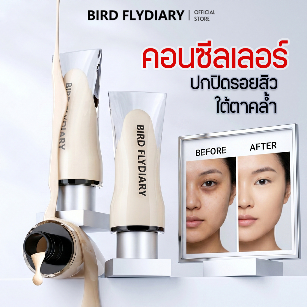 BFD คอนซีลเลอร์ Liquid Concealer ปกปิดเนียนกริบ รอยสิว จุดด่างดำ กันน้ำ กันเหงื่อ ติดทน 24ชม. 5g