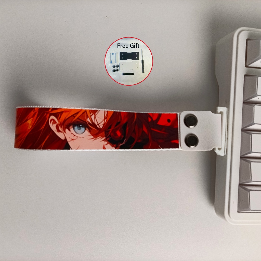 Custom PU ไนลอน Makima อะนิเมะสําหรับคีย์บอร์ดตกแต่งริบบิ้นสําหรับ Wooting 60HE & ATK68