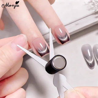 Monja ปากกาแม่เหล็ก 3D สําหรับทําเล็บเจลยูวี หลายเส้น magnetic cat eye nail polish gradient tool