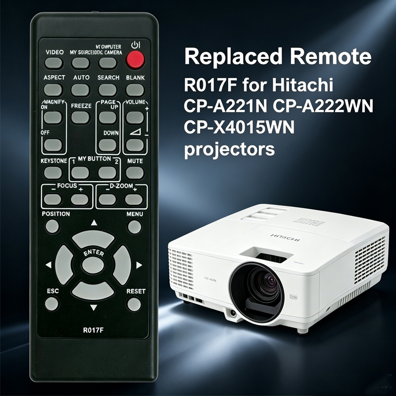 R017F เปลี่ยนรีโมทสําหรับ Hitachi โปรเจคเตอร์ CP-A221N CP-A301N CP-AW251N CP-A222WN