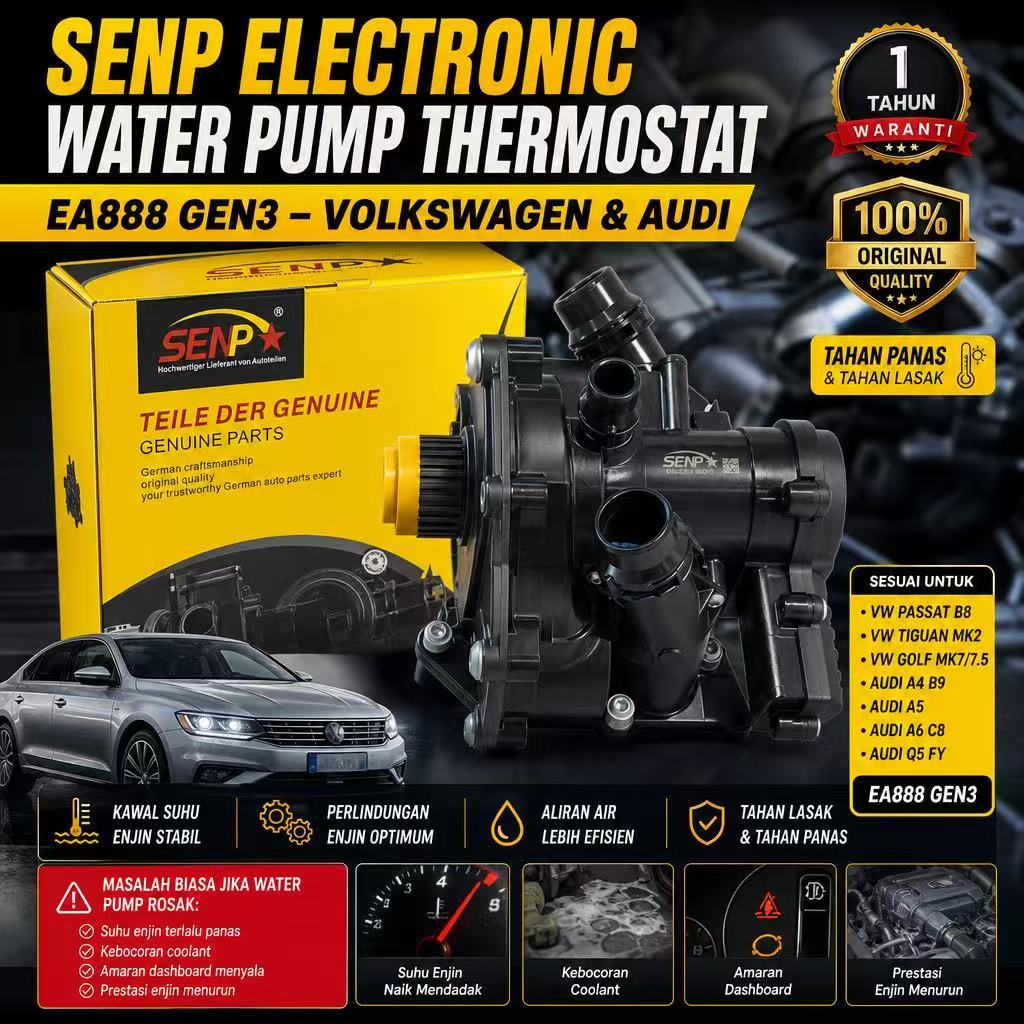 SENP ELECTRONIC ปั๊มน้ํา THERMOSTAT EA888 GEN3 VW PASSAT TIGUAN GOLF AUDI A4 A5 A6 Q5