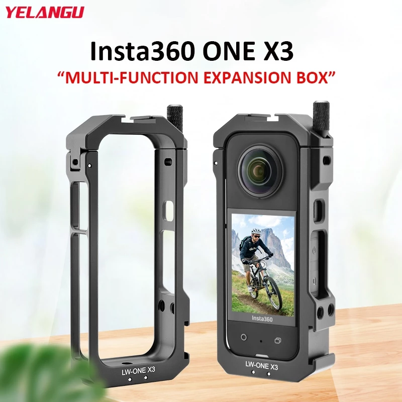 โลหะสําหรับ Insta360 X3 อลูมิเนียมทนทานกรอบกรง Insta360 X3 อุปกรณ์เสริม