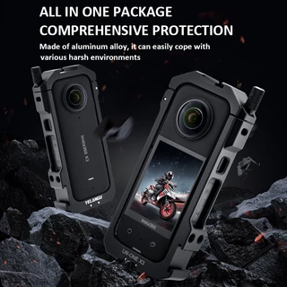 โลหะสําหรับ Insta360 X3 อลูมิเนียมทนทานกรอบกรง Insta360 X3 อุปกรณ์เสริม