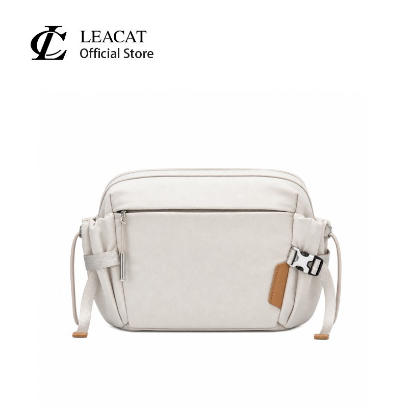 Leacat Water Repellent ความจุขนาดใหญ่กระเป๋าสะพายข้างผู้ชายผู้หญิง Casual Travel กระเป๋าสะพายแบบพกพากลางแจ้ง Commuter Sling Bag