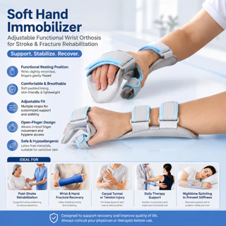 【Local Warehouse+COD】Soft Hand Immobilizer Adjustable Wrist Orthosis for Stroke Fracture Recovery