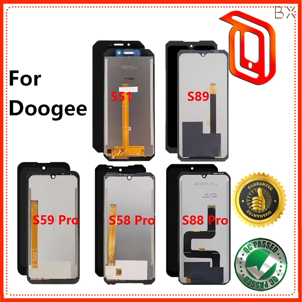 ใหม่หน้าจอ LCD Digitizer สําหรับ Doogee S51 S61 S61 Pro S89 S59 Pro S58 Pro S88 Pro เปลี่ยน