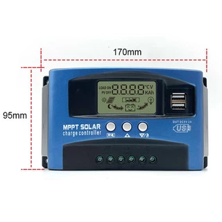 <COD> ชาร์จเจอร์โซล่าเซลล์ 12V/24V MPPT โซล่าชาร์เจอร์ 30A/40A/50A/60/100A จอLCD,USB