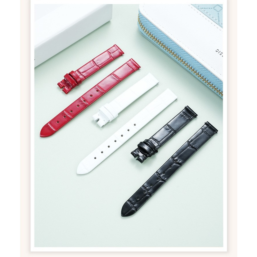 เหมาะสําหรับ piaget piaget Time to Run สุภาพสตรีสายนาฬิกาหนังแท้ลายจระเข้ Cowhide สายนาฬิกา Quick Re