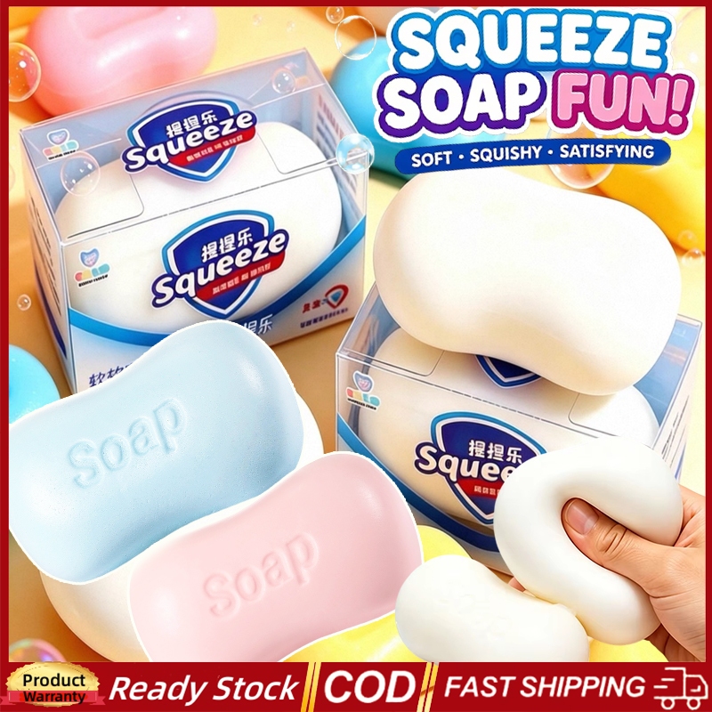 3 ชิ้นสบู่บอล Squishy สบู่ความเครียดบรรเทา Fidget ของเล่น Crunchy Squeeze ของเล่นบล็อกที่เต็มไปด้วย ASMR Anti Stress Sensory ของเล่นสําหรับผู้ใหญ่