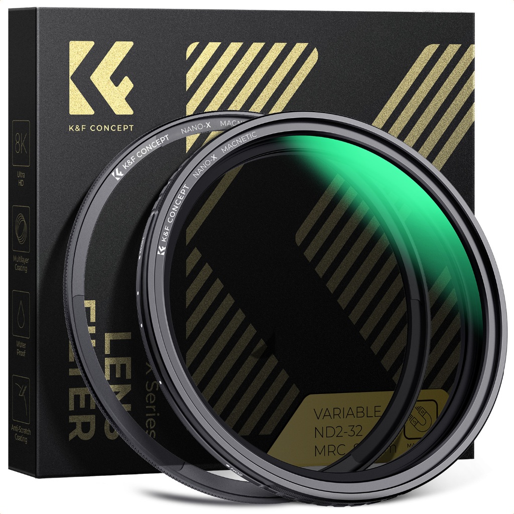 K&F Concept 49/52/55/58/67/72/77/82mm Nano-X Magnetic Variable ND2-ND32 (1-5 Stops)/ND8-ND128(3-7 St