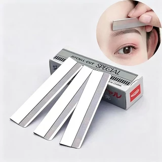 สแตนเลสมีดโกนคิ้วใบมีด 10 ชิ้นทิ้งคิ้วTrimmerใบมีดProfessional Facial Shaperใบมีดผู้หญิงแต่งหน้ากําจัดขนแต่งหน้าเครื่องมือความงาม