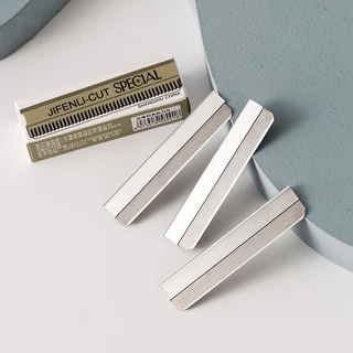 สแตนเลสมีดโกนคิ้วใบมีด 10 ชิ้นทิ้งคิ้วTrimmerใบมีดProfessional Facial Shaperใบมีดผู้หญิงแต่งหน้ากําจัดขนแต่งหน้าเครื่องมือความงาม