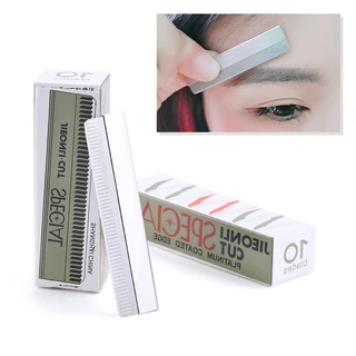สแตนเลสมีดโกนคิ้วใบมีด 10 ชิ้นทิ้งคิ้วTrimmerใบมีดProfessional Facial Shaperใบมีดผู้หญิงแต่งหน้ากําจัดขนแต่งหน้าเครื่องมือความงาม