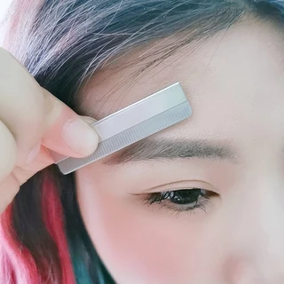 สแตนเลสมีดโกนคิ้วใบมีด 10 ชิ้นทิ้งคิ้วTrimmerใบมีดProfessional Facial Shaperใบมีดผู้หญิงแต่งหน้ากําจัดขนแต่งหน้าเครื่องมือความงาม