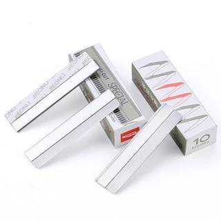 สแตนเลสมีดโกนคิ้วใบมีด 10 ชิ้นทิ้งคิ้วTrimmerใบมีดProfessional Facial Shaperใบมีดผู้หญิงแต่งหน้ากําจัดขนแต่งหน้าเครื่องมือความงาม