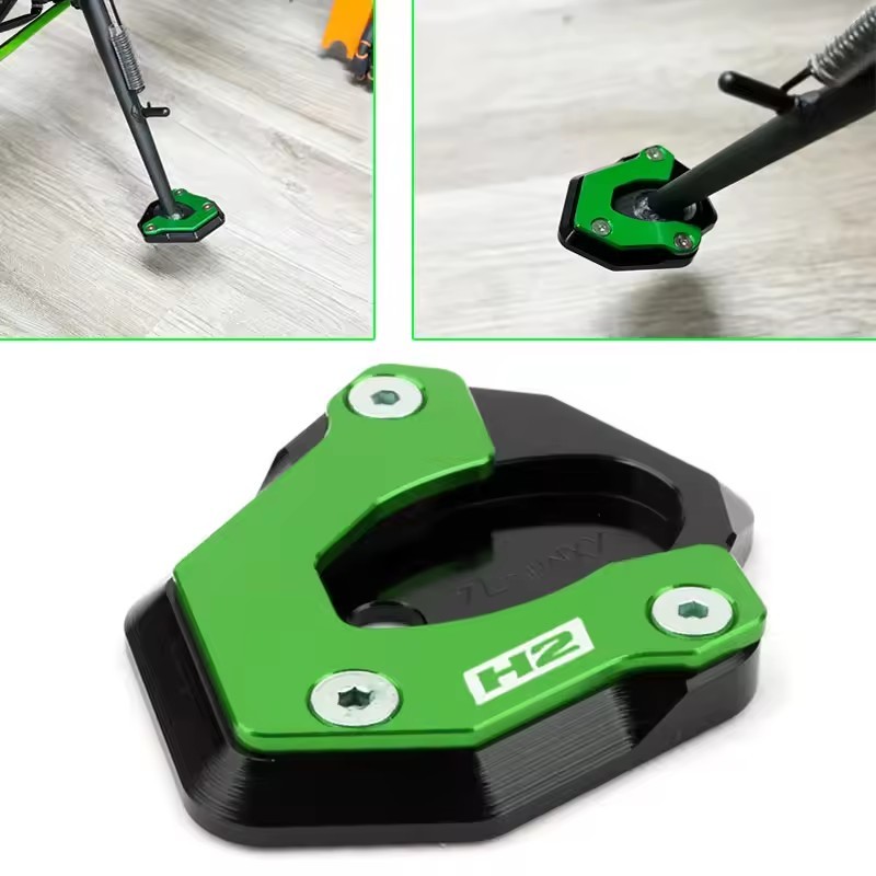 สําหรับ KAWASAKI ZH2 Z H2 ZH 2 2019-2023 รถจักรยานยนต์ CNC Kickstand ขาตั้ง Extension Pad แผ่นขยาย