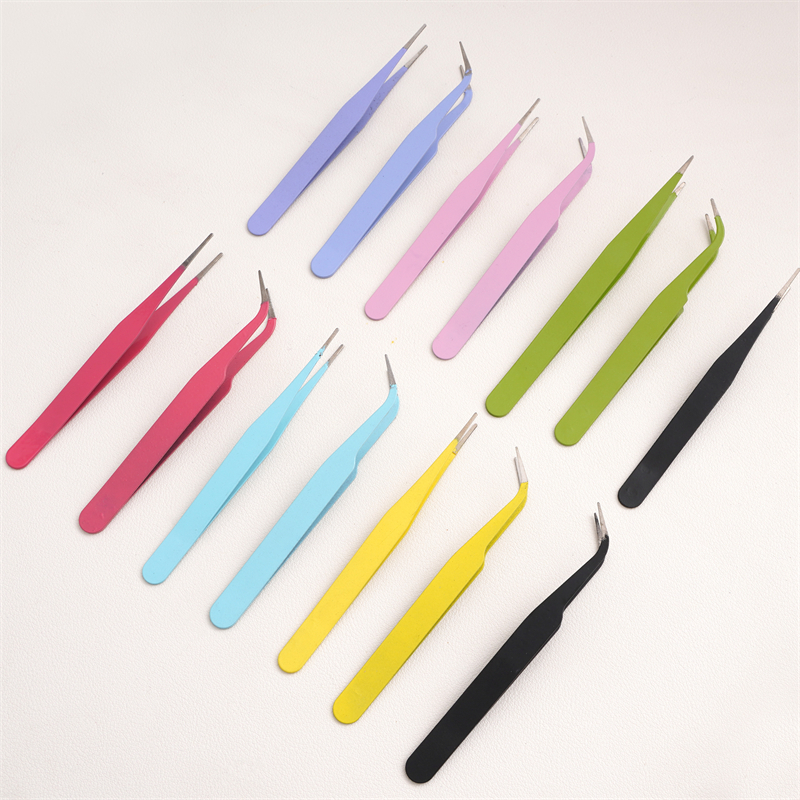 10 ซม.แหนบโลหะตรงและปลายโค้ง Blunt End Multi Macaron สี DIY เครื่องประดับทําหัตถกรรมเครื่องมือ 1 ชิ้น/แพ็ค