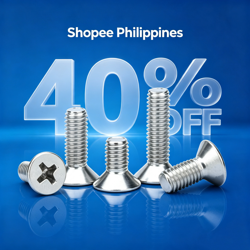 COD สกรูหัวจมร่องข้าม สแตนเลส316 เกรด A4 Cross Recess Countersunk Screw M4 M5 M6 M8 ยาว 6-100 มิลลิเ