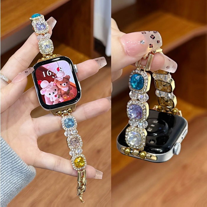 Bling อัญมณีสําหรับ Huawei นาฬิกา Fit 5 สาย Shinny Huawei นาฬิกา Fit 5 Pro สายโลหะ Huawei นาฬิกา Fit