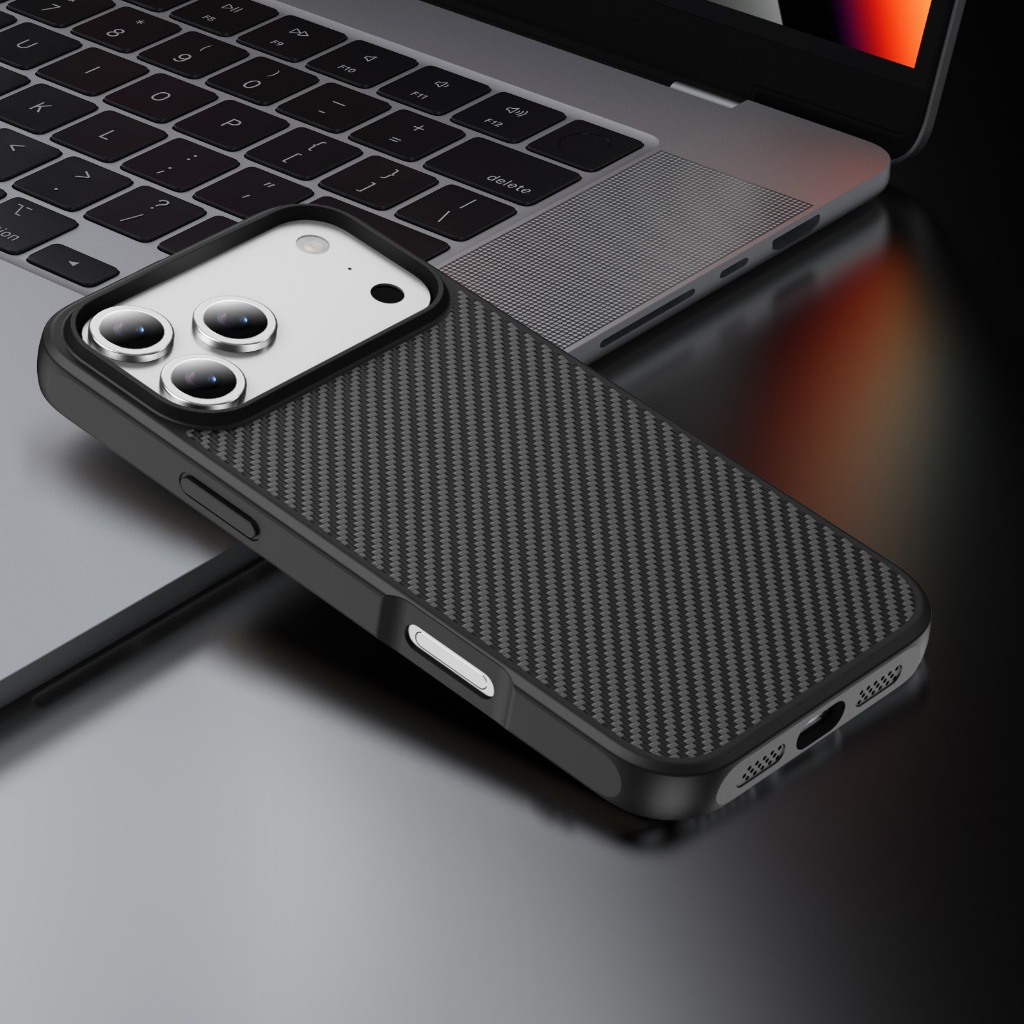 2.5 มม.คาร์บอนไฟเบอร์รูปแบบอะคริลิคเคสโทรศัพท์สําหรับiPhone 17 16 15 14 Plus 13 12 18 Pro Max 11 Air 16e 17e 1.8 มม.TPUกรอบ
